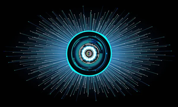 蓝眼睛网络电路未来技术概念背景 — 图库矢量图片