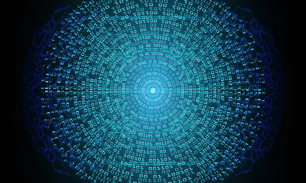 Блакитне Око Кіберсхеми Майбутнє Технології Концепції Фон — стоковий вектор