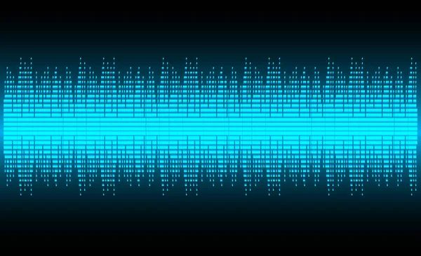 Ondes Sonores Oscillant Lumière Bleu Foncé — Image vectorielle