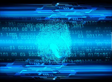 İkili kodlu bir monitörün vektör illüstrasyonu