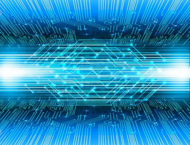 Mavi siber devre gelecekteki teknoloji konsepti