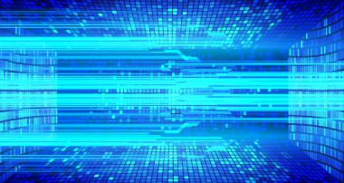 Mavi siber devre gelecekteki teknoloji konsepti