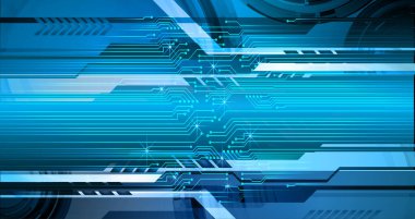 Mavi siber devre gelecekteki teknoloji konsepti