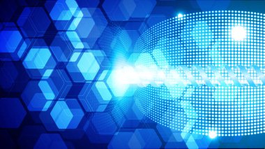 Mavi siber devre gelecekteki teknoloji konsepti