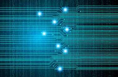 Mavi siber devre gelecekteki teknoloji konsepti