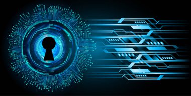 Sayısal arkaplan ve siber güvenlik konusunda kapatılmış asma kilit