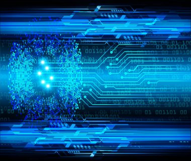 Mavi siber devre gelecekteki teknoloji konsepti