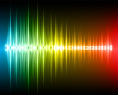 Ses dalgaları salınıyor karanlık ışık