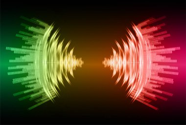 Ses dalgaları salınıyor karanlık ışık