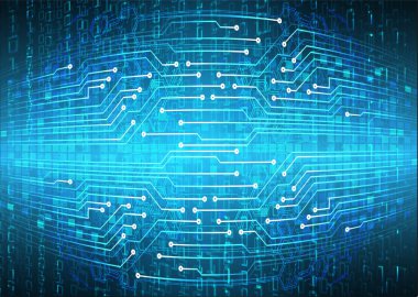 Mavi siber devre gelecekteki teknoloji konsepti