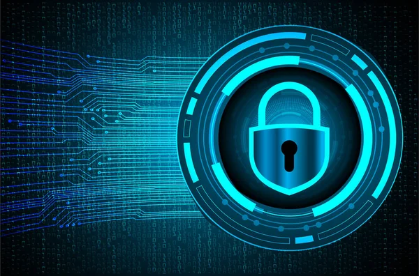 Sayısal arkaplan ve siber güvenlik konusunda kapatılmış asma kilit