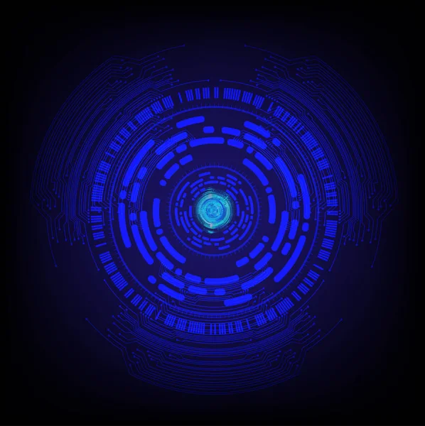 Blue Eye Cyber Circuit Future Technology Background — стоковый вектор