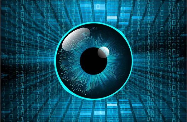 Blue Eye Cyber Circuito Futuro Tecnologia Conceito Fundo — Vetor de Stock