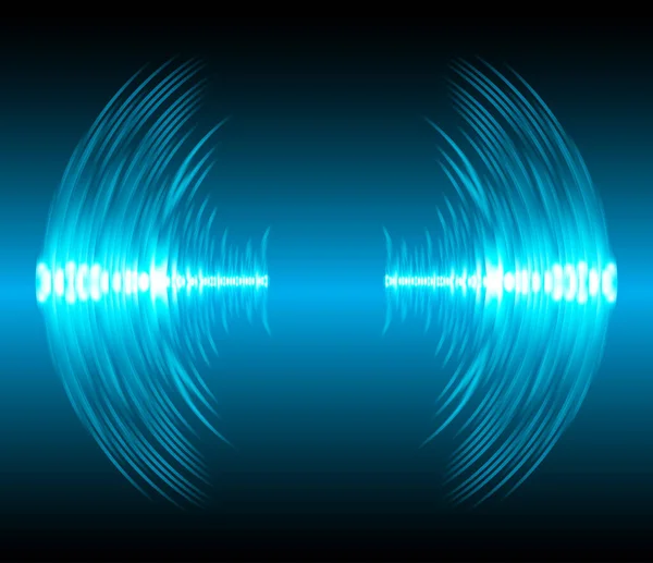 Ses dalgaları dalgalanan koyu mavi ışık