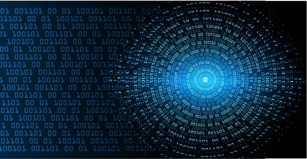 Mavi göz siber devre gelecekteki teknoloji konsepti