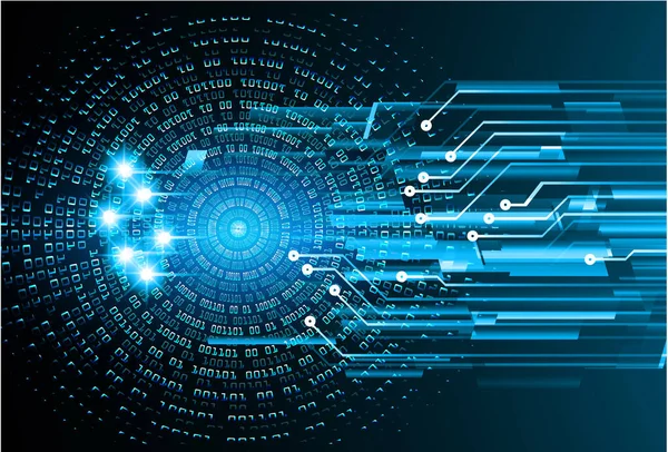 Mavi göz siber devre gelecekteki teknoloji konsepti