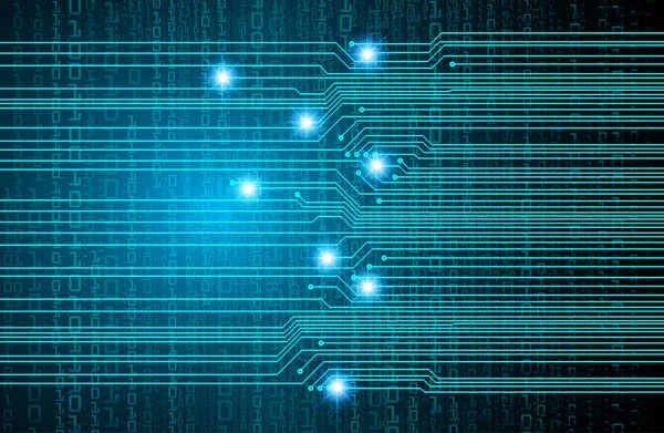 Blue Cyber Circuit Future Technology Concept Hintergrund — Stockvektor