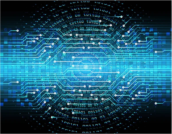 Blue Cyber Circuit Toekomstige Technologie Concept Achtergrond — Stockvector