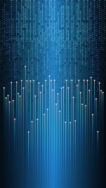 Fondo Concepto Tecnología Futura Circuito Cibernético Azul — Vector de stock