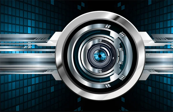 Mavi göz siber devre gelecekteki teknoloji konsepti