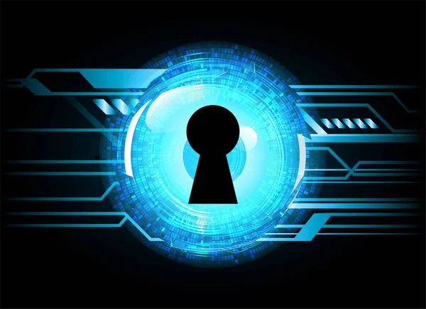 Uzavřený Zámek Digitálním Pozadí Kybernetická Bezpečnost — Stockový vektor