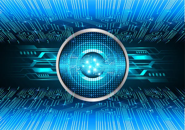 蓝眼睛网络电路未来技术概念背景 — 图库矢量图片