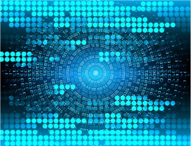 Mavi siber devre gelecekteki teknoloji konsepti