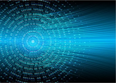 Mavi siber devre gelecekteki teknoloji konsepti