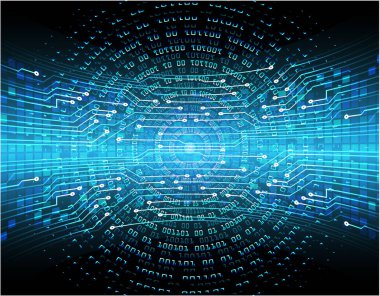 Mavi siber devre gelecekteki teknoloji konsepti