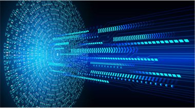 Mavi siber devre gelecekteki teknoloji konsepti