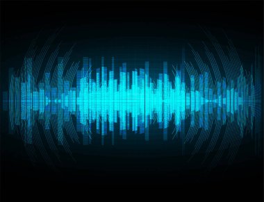 Ses dalgaları salınıyor karanlık ışık