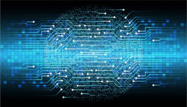 Mavi siber devre gelecekteki teknoloji konsepti