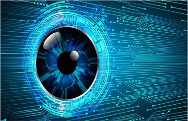 göz siber devre gelecekteki teknoloji konsepti