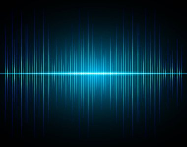 Ses dalgaları dalgalanan koyu mavi ışık