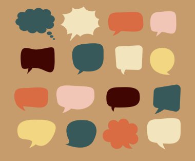 Konuşma baloncukları hazır. vektör illüstrasyonu