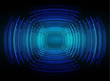 Ses dalgaları dalgalanan koyu mavi ışık