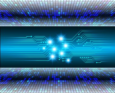 Mavi siber devre gelecekteki teknoloji konsepti