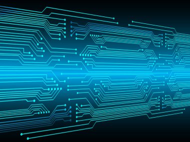 Mavi siber devre gelecekteki teknoloji konsepti