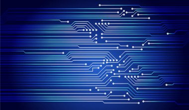 Mavi siber devre gelecekteki teknoloji konsepti