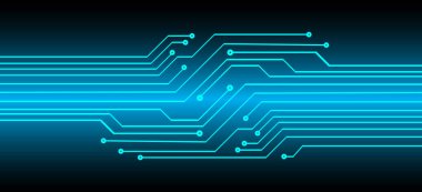 Mavi siber devre gelecekteki teknoloji konsepti