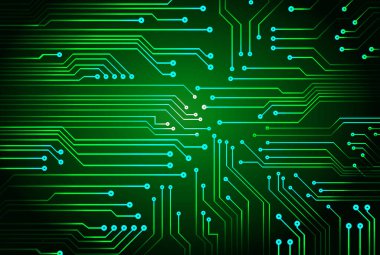 Mavi siber devre gelecekteki teknoloji konsepti