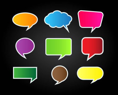 Konuşma baloncukları. vektör illüstrasyonu.