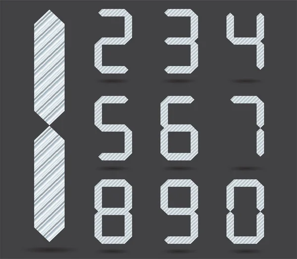 Vektor Alfabet Nummer Fem Siffror Och Tecken — Stock vektor