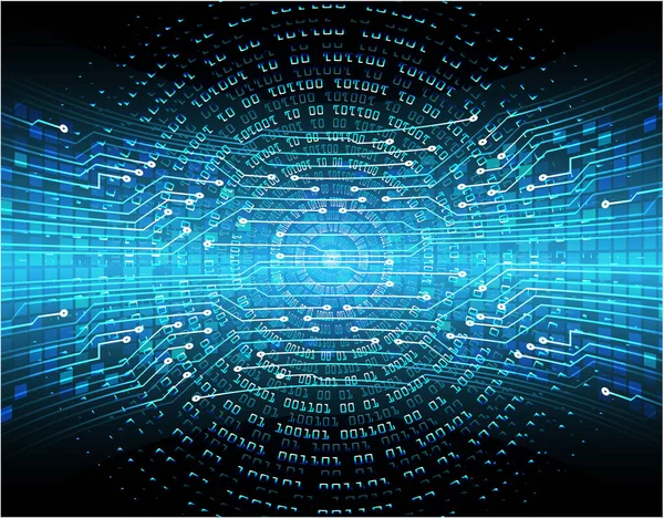 Fondo Concepto Tecnología Futura Circuito Cibernético Azul — Archivo Imágenes Vectoriales