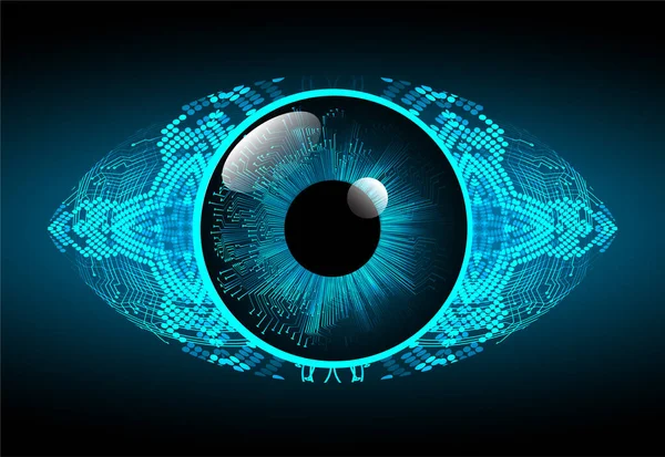 Occhio Cyber Circuito Futuro Tecnologia Concetto Sfondo — Vettoriale Stock