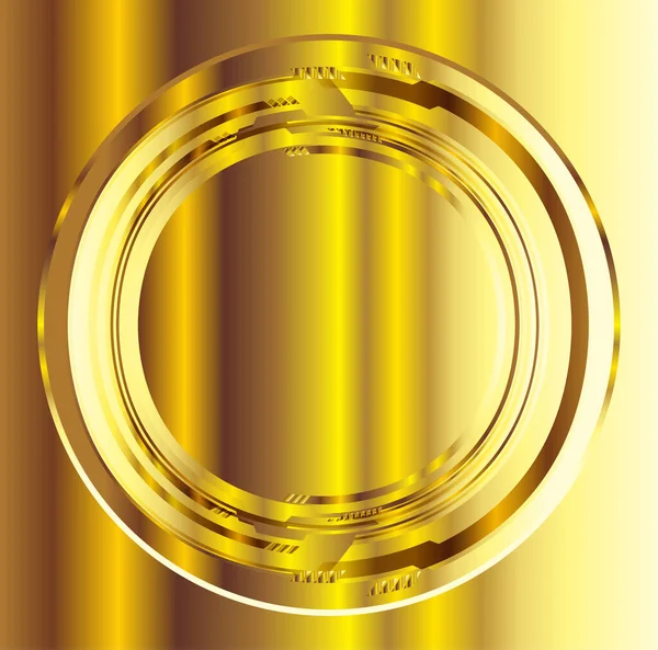 Złote Tło Złotą Wstążką — Wektor stockowy