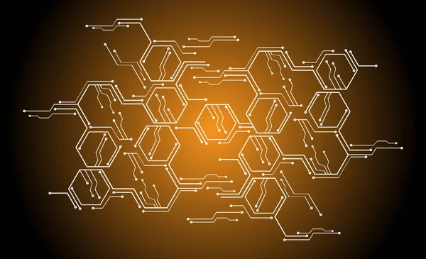 Fondo Concepto Tecnología Futura Circuito Cibernético Azul — Archivo Imágenes Vectoriales