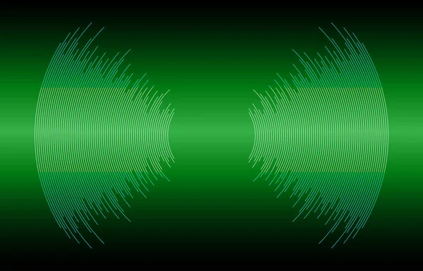 ダークブルーの光を振動する音波 — ストックベクタ