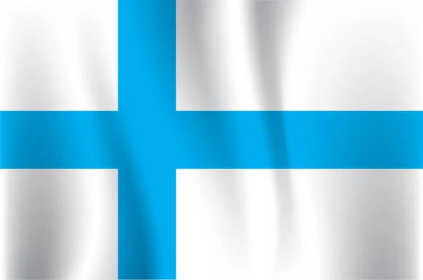 Finlands Flagga Vektorillustration — Stock vektor