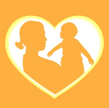 Aşık bir çiftin silueti.